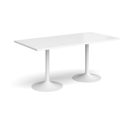 Genoa rectangular dining table with trumpet base