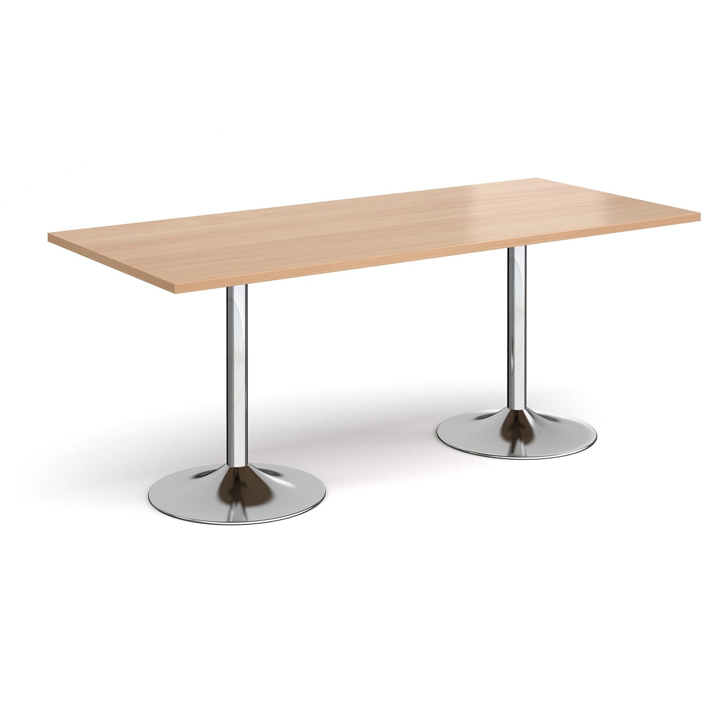 Genoa rectangular dining table with trumpet base