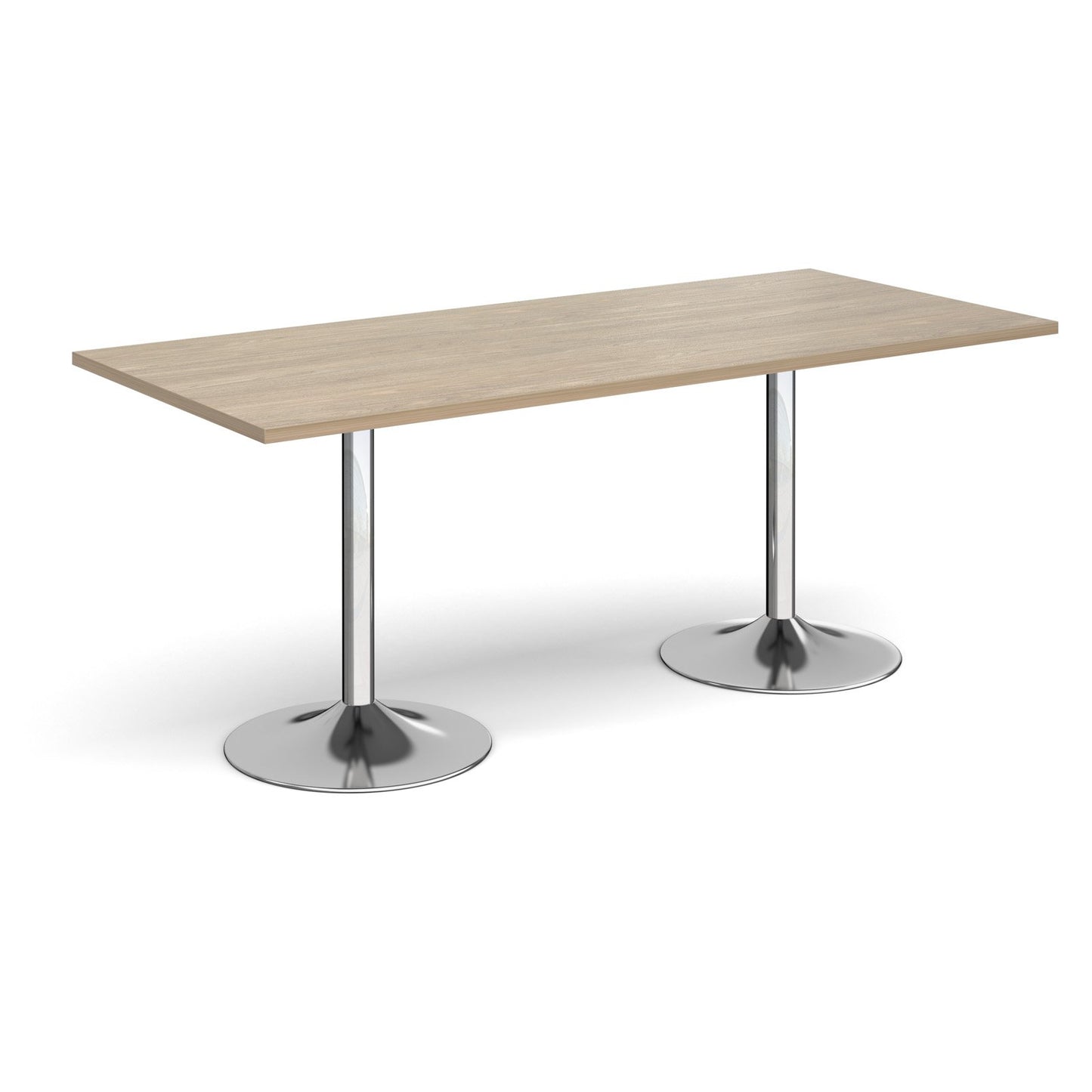 Genoa rectangular dining table with trumpet base