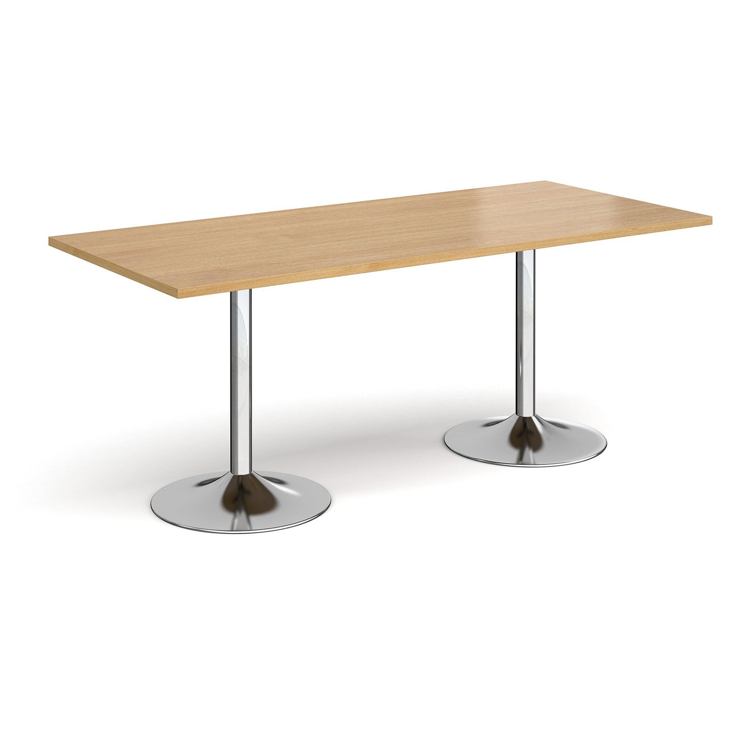 Genoa rectangular dining table with trumpet base