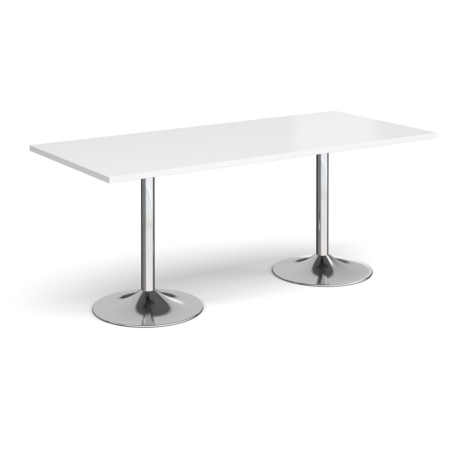 Genoa rectangular dining table with trumpet base