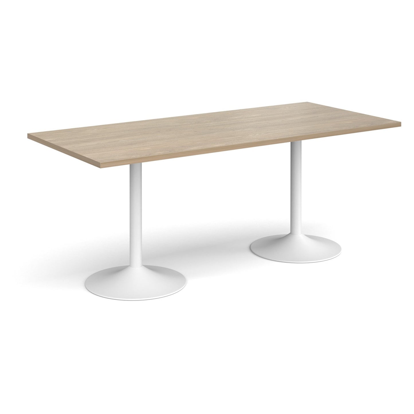 Genoa rectangular dining table with trumpet base