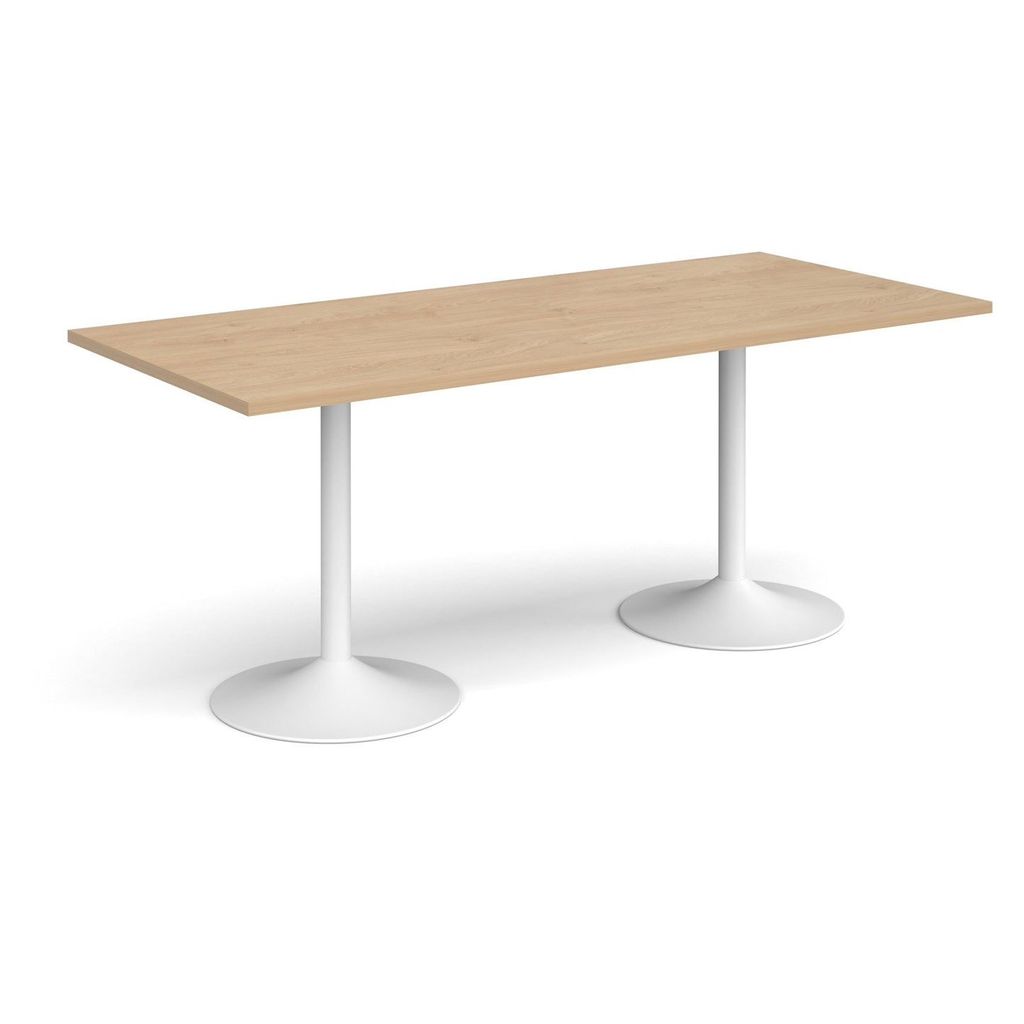 Genoa rectangular dining table with trumpet base