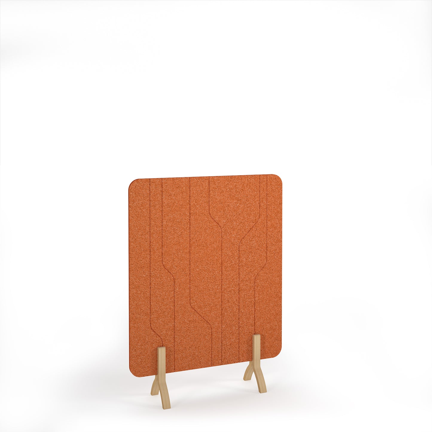 Grain Accoustic Floor Standing Screen Wooden Legs - GFSC1600-WF-TA