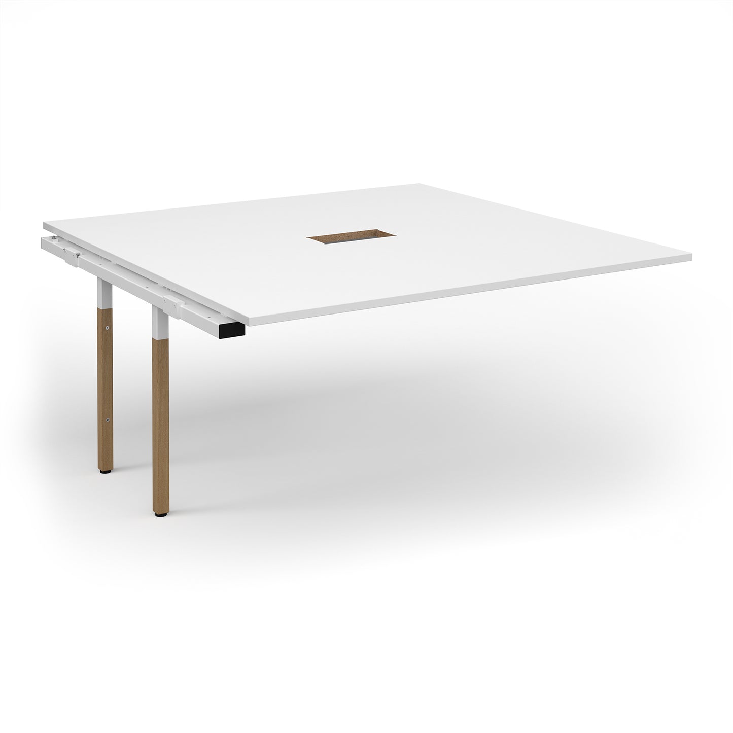 Connex Plus Goal Post rectangular boardroom table add power ready - GWBT1616-AB-CO-WH-WH