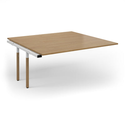 Connex Plus Goal Post rectangular boardroom table add power ready - GWBT1616-AB-WH-O