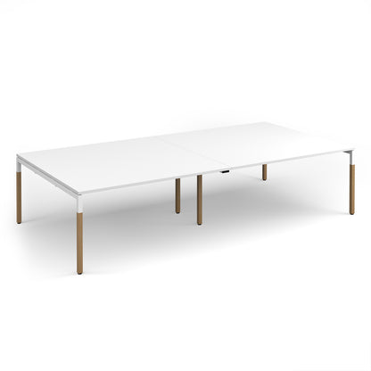 Connex Plus Goal Post rectangular boardroom table - GWBT3216-WH-WH