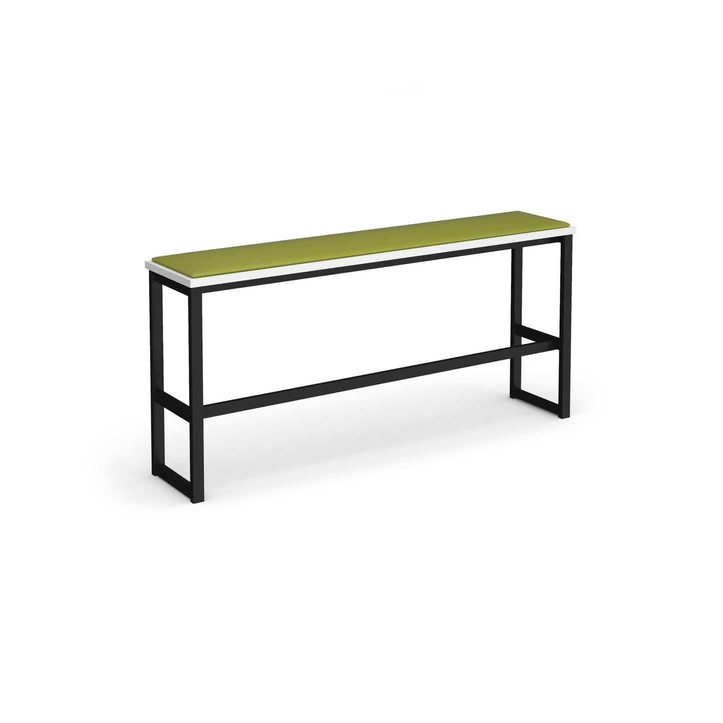 Otto Poseur high bench with seat pad - HBSP1650-K-WH