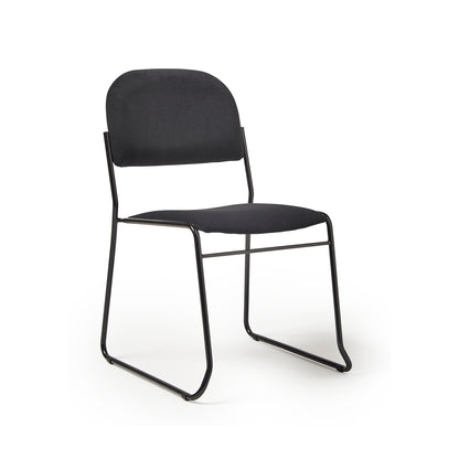 Multipurpose fabric stacking chair with chrome frame - Blue - JIV300K-K