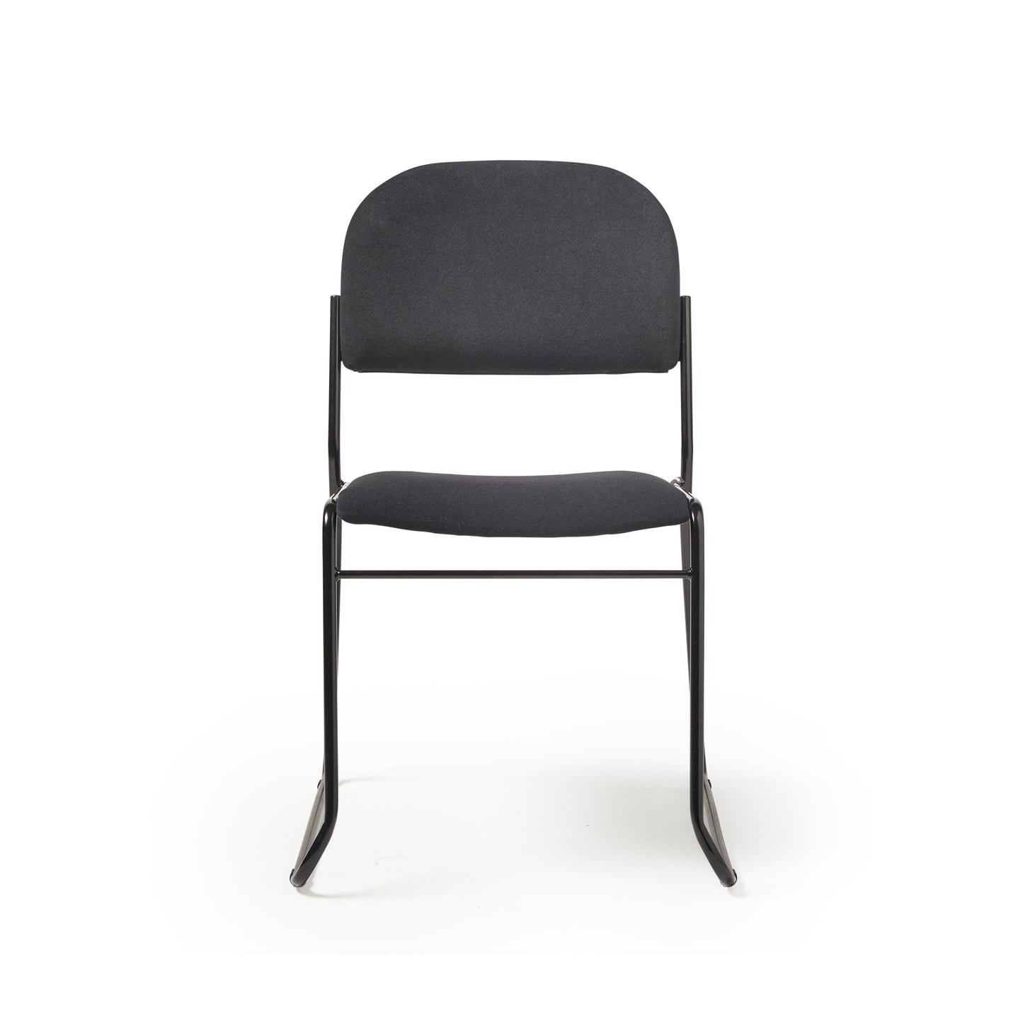 Multipurpose fabric stacking chair with chrome frame - Blue