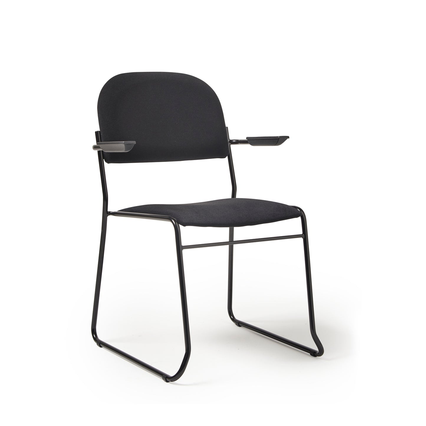 Multipurpose fabric stacking chair with chrome frame - Blue - JIV301K-K