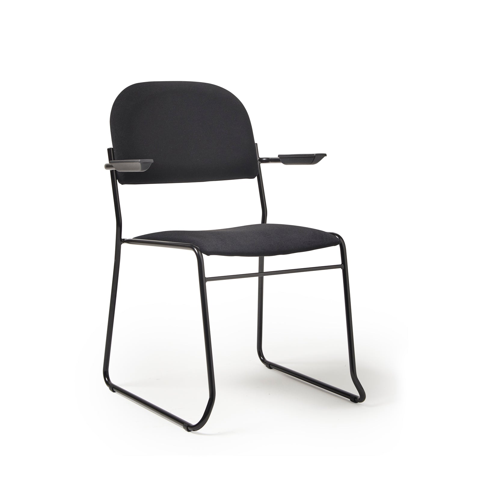 Multipurpose fabric stacking chair with chrome frame - Blue - JIV301K-K