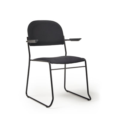 Multipurpose fabric stacking chair with chrome frame - Blue - JIV301K-K