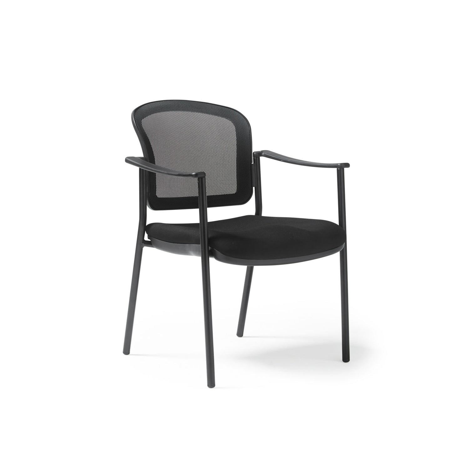 Joni 4 leg mesh back meeting chair with arms - JON101H-K