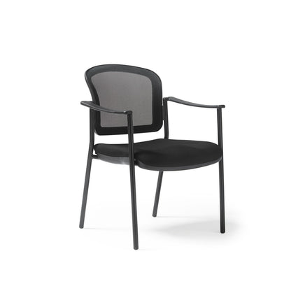 Joni 4 leg mesh back meeting chair with arms - JON101H-K