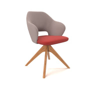 Jude single seater lounge chair with pyramid oak legs
