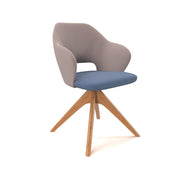Jude single seater lounge chair with pyramid oak legs