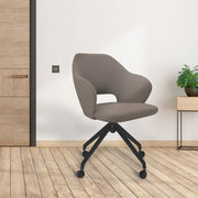 Jude contemporary lounge seating with black pyramid base with castors