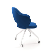 Jude contemporary lounge seating with black pyramid base with castors