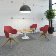 Jude contemporary lounge seating with pyramid oak legs