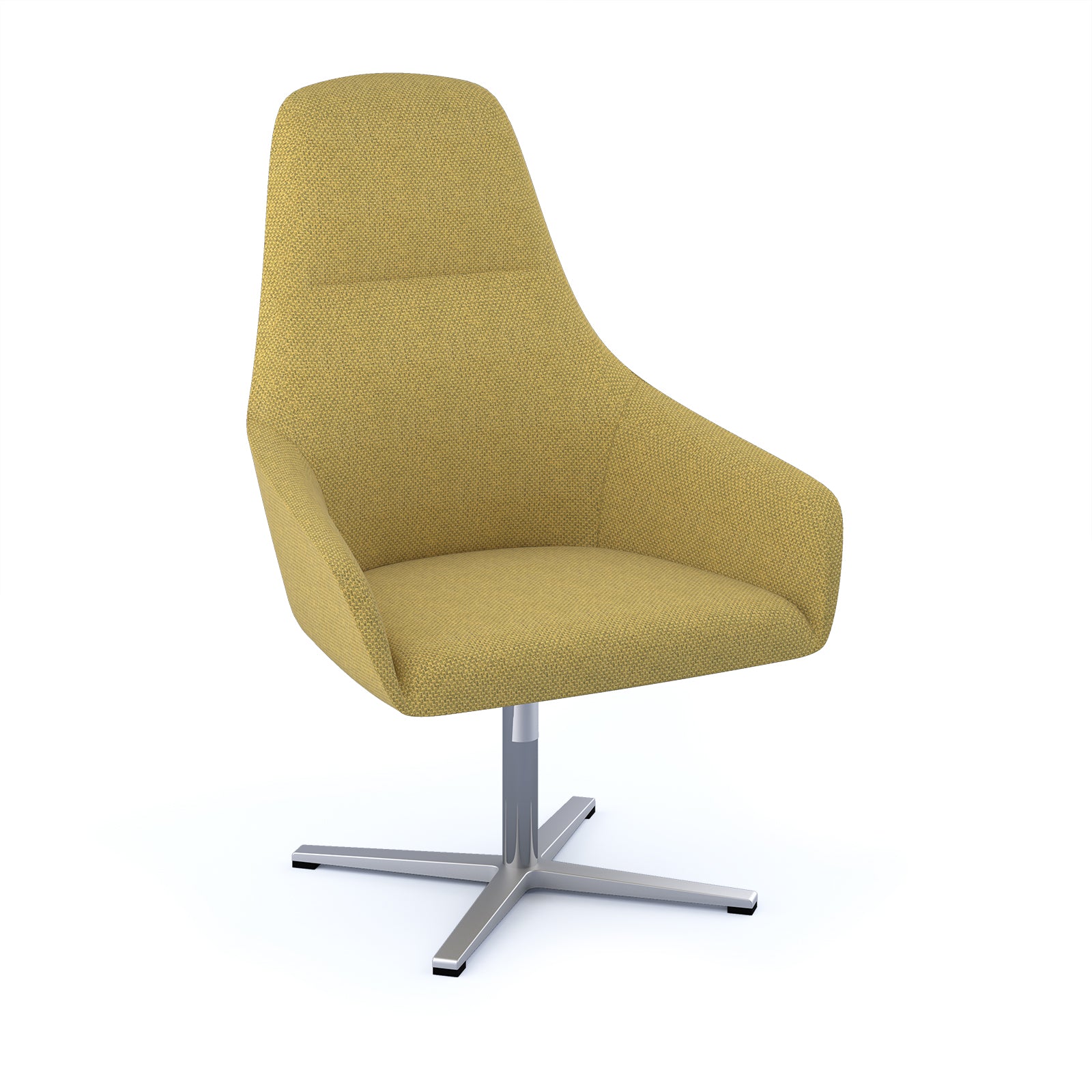 Juna high back lounge chair - aluminium swivel base - JUN01-AR