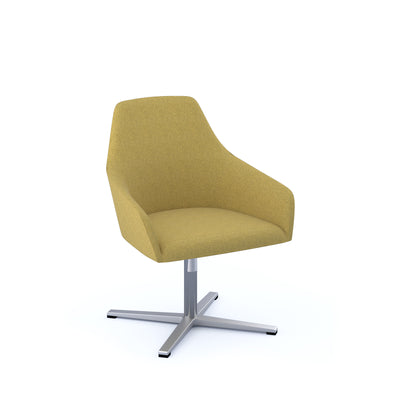 Juna medium back lounge chair - aluminium swivel base - JUN02-AR