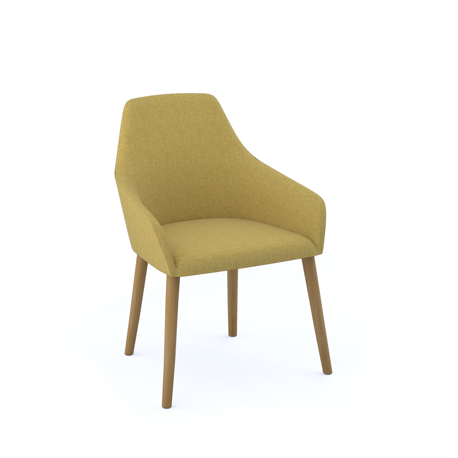 Juna medium back lounge chair - 4 oak wooden legs - JUN02-WF