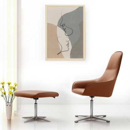 Juna high back lounge chair - aluminium swivel base