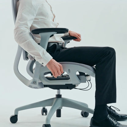 High back executive mesh task chair with integrated head rest