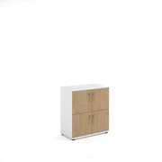 Wooden storage lockers