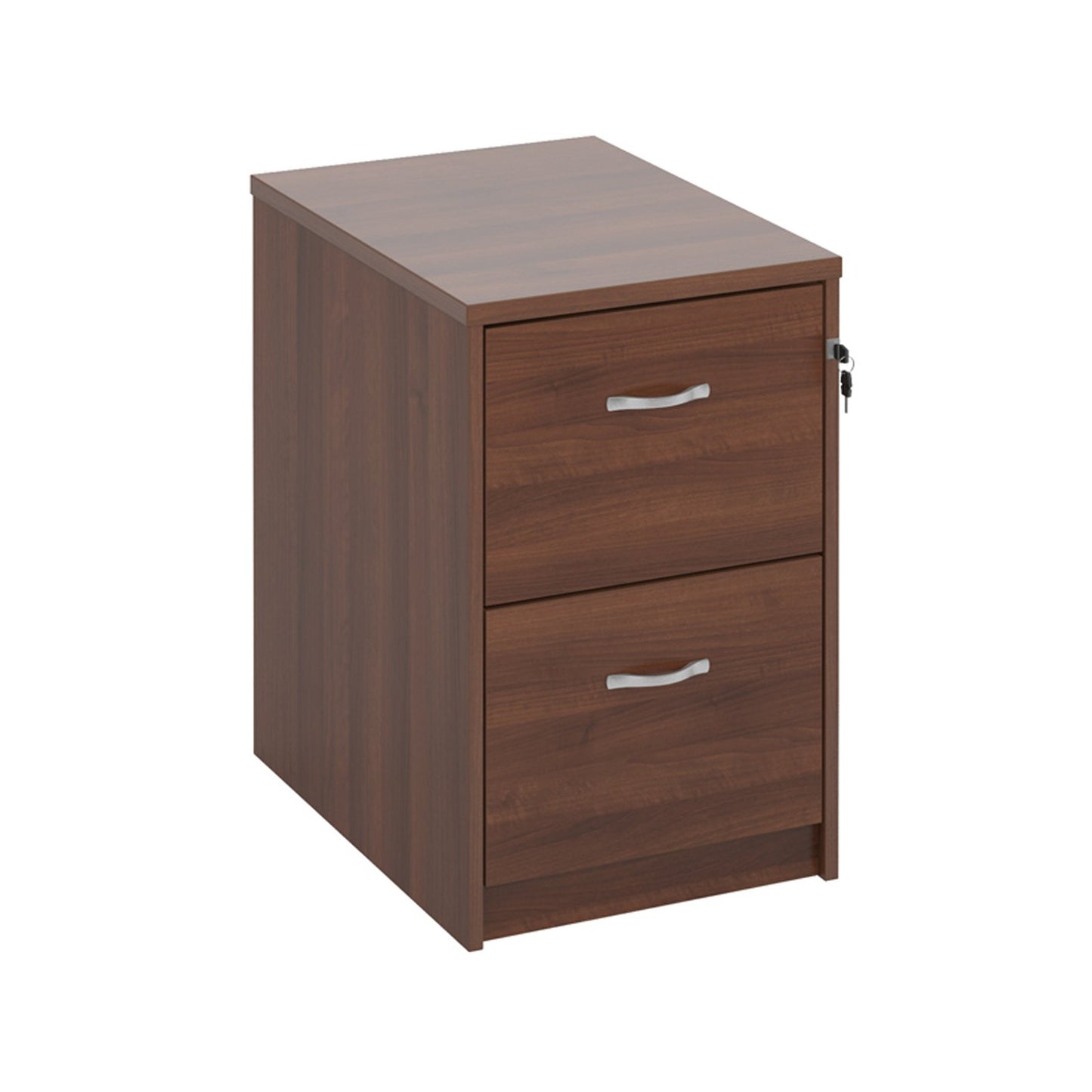 Wooden Filing Cabinet With Silver Handles - 3 Drawer - Oak