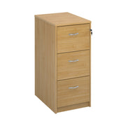 Wooden Filing Cabinet With Silver Handles - 3 Drawer - Oak