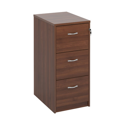 Wooden Filing Cabinet With Silver Handles - 3 Drawer - Oak