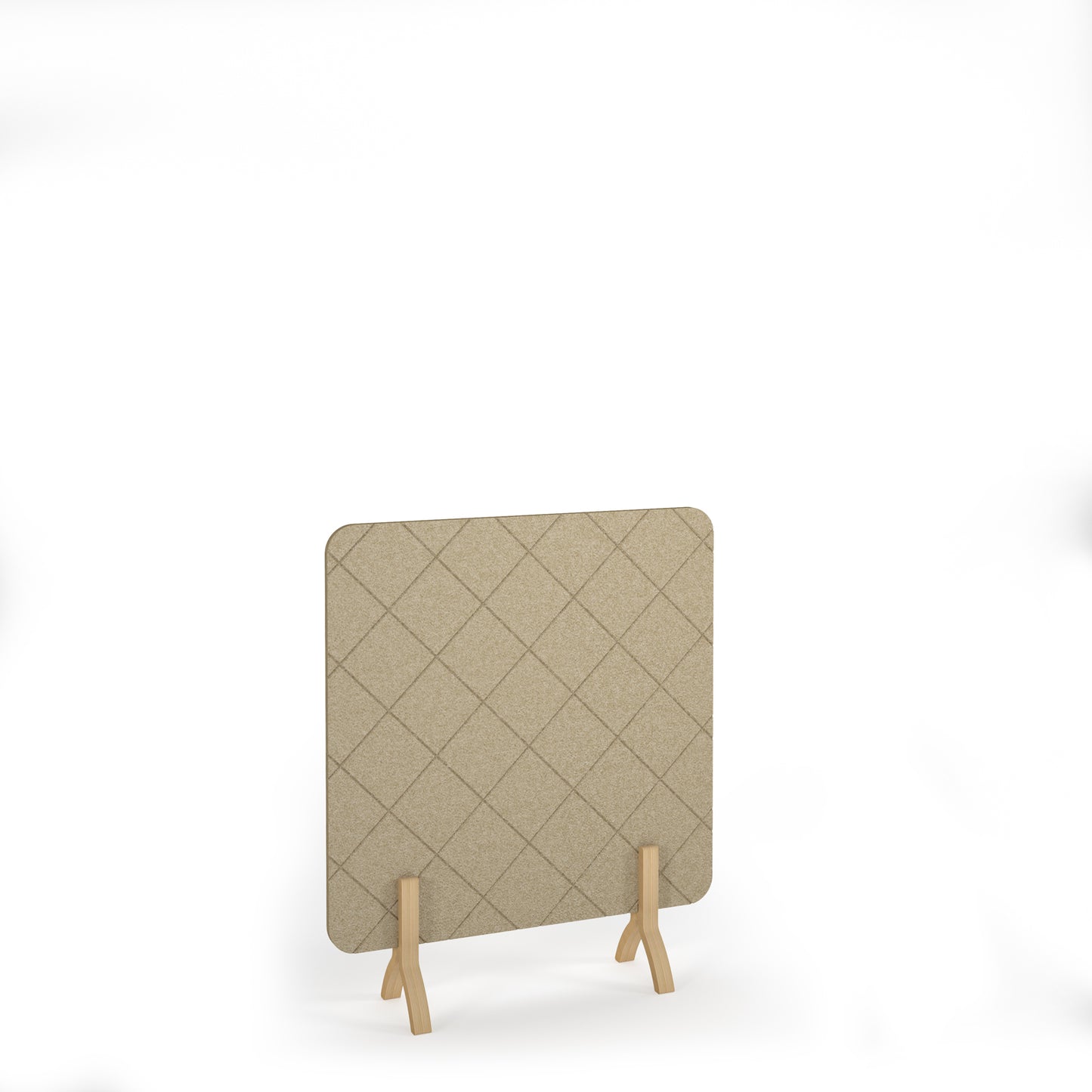 Lattice Acoustic Floor Standing Screen Wooden Legs - LFSC1400-WF-DC