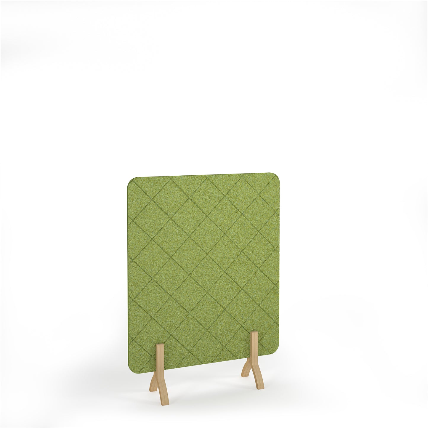 Lattice Acoustic Floor Standing Screen Wooden Legs - LFSC1600-WF-FG