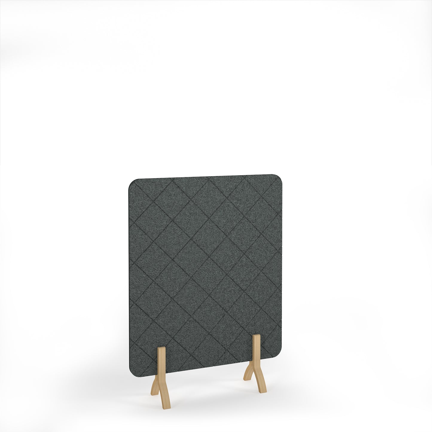 Lattice Acoustic Floor Standing Screen Wooden Legs - LFSC1600-WF-MG