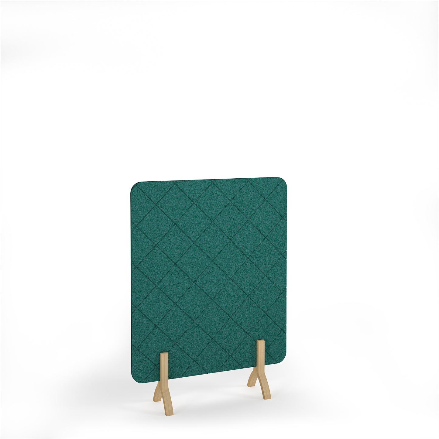Lattice Acoustic Floor Standing Screen Wooden Legs - LFSC1600-WF-PB