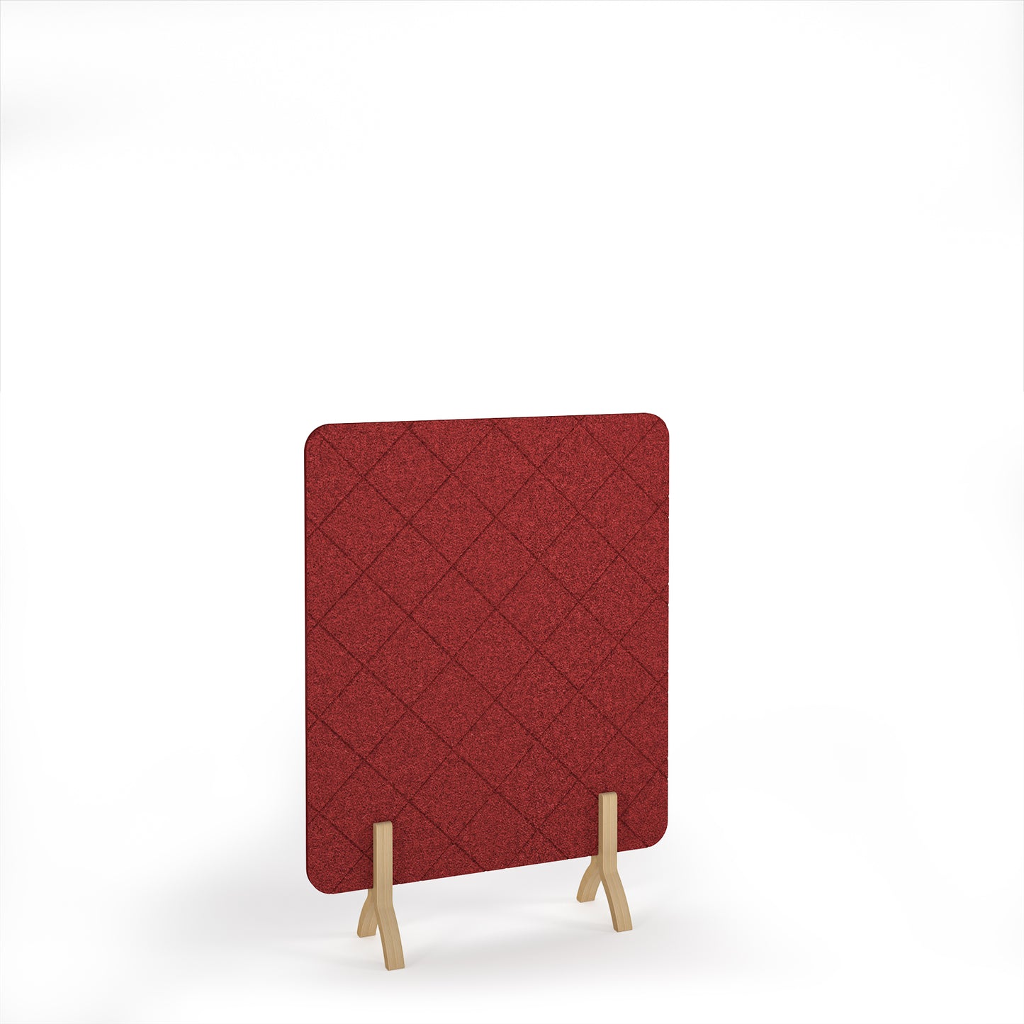 Lattice Acoustic Floor Standing Screen Wooden Legs - LFSC1600-WF-PR