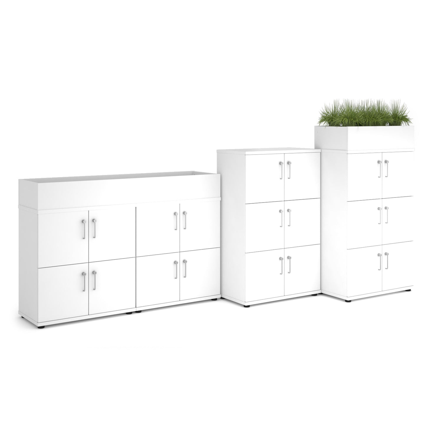 Wooden storage lockers