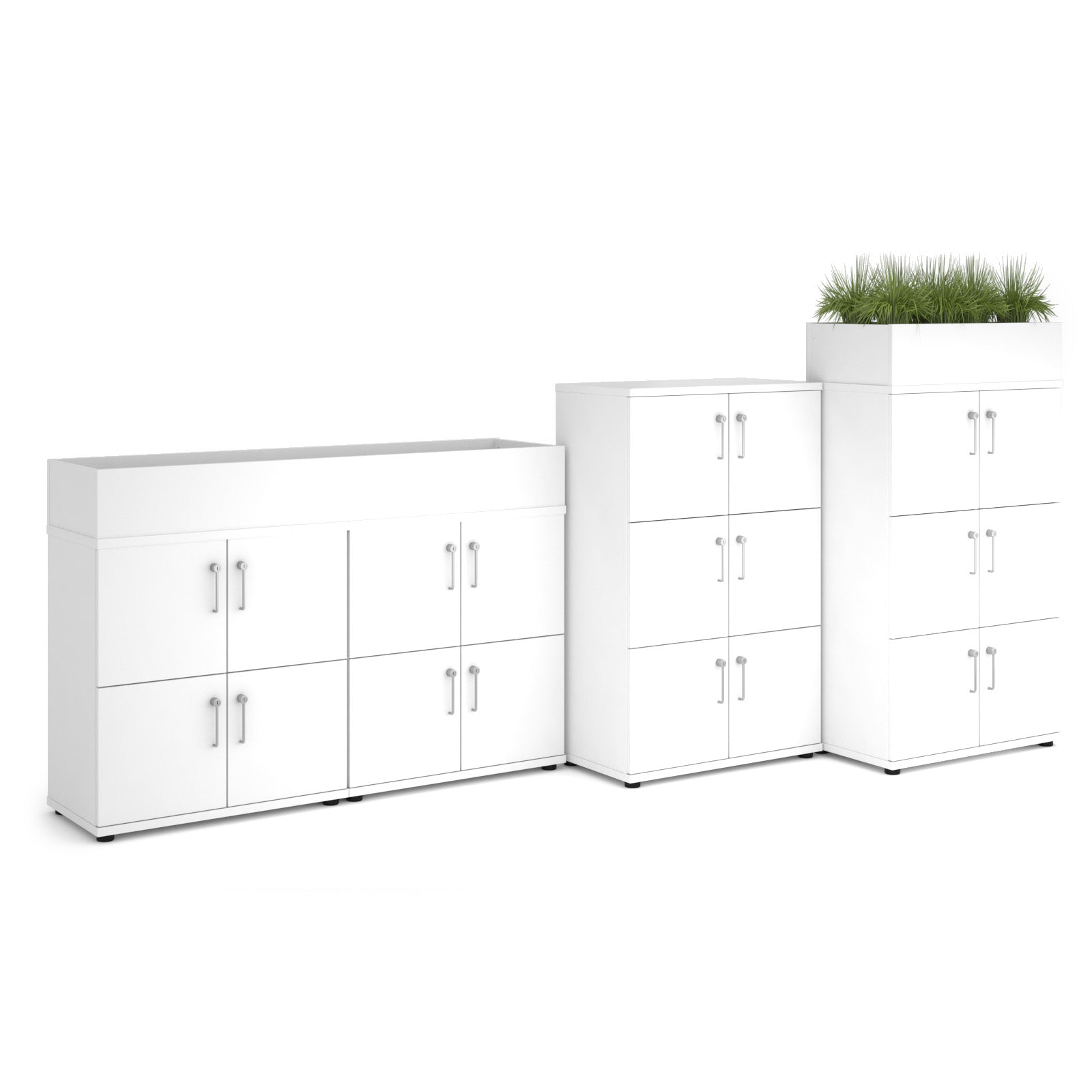 Wooden storage lockers