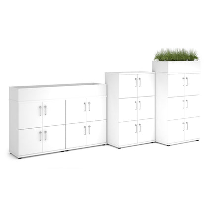 Wooden storage lockers