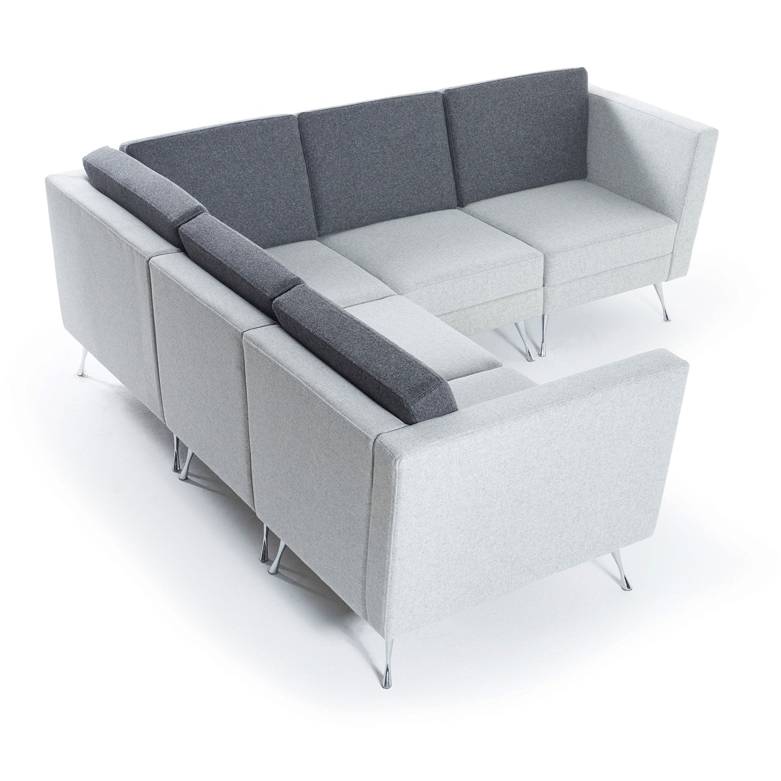 Lyric modular soft seating - no arms and metal legs