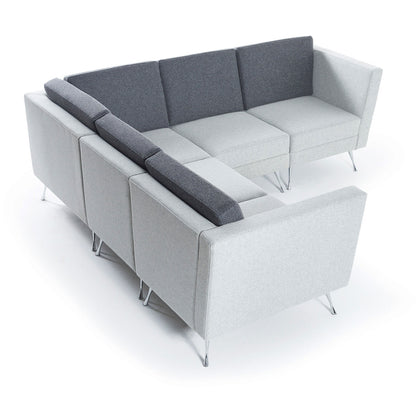 Lyric modular soft seating - left arm and metal legs
