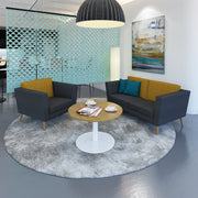 Monza circular coffee table with flat round base