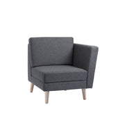 Lyric modular soft seating - left arm and metal legs