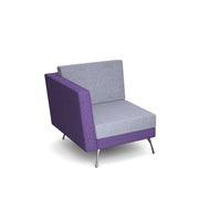 Lyric modular soft seating - left arm and metal legs