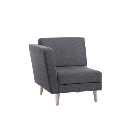 Lyric modular soft seating - left arm and metal legs - LYRRA-WF