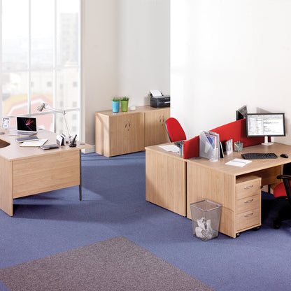 Maestro 25 panel end left hand wave desk with 2 drawer ped