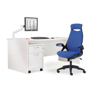 Universal Mobile Office Pedestal |  Under-Desk Storage with Silver Handles