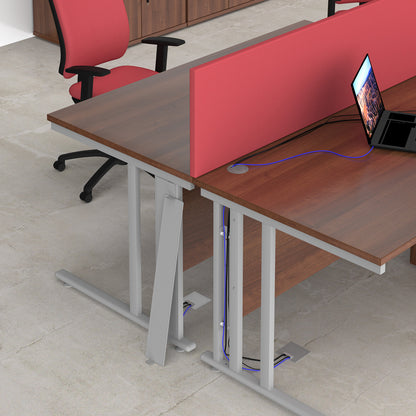 Maestro 25 cable managed 800mm deep desk with 3 drawer ped